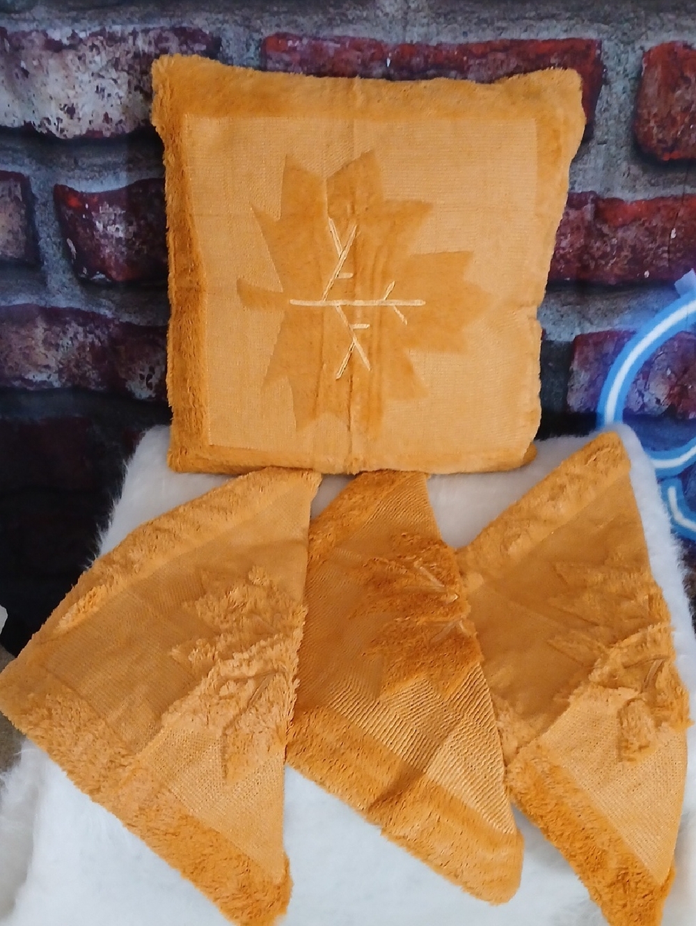 Burnt Orange Velvet Decorative Pillow Covers